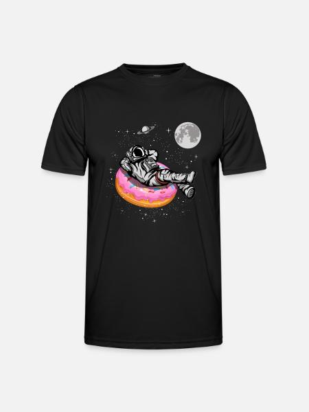 Spaceman On A Donut - Men's Functional T-Shirt - black