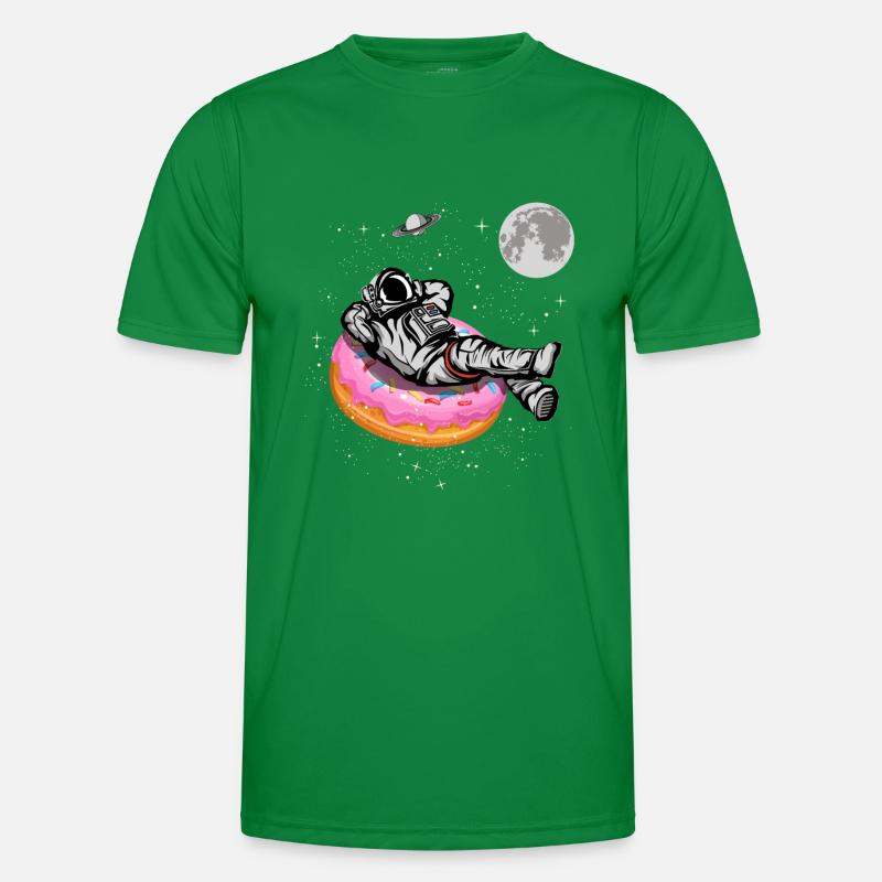 Spaceman sur un beignet T-shirt sport Homme