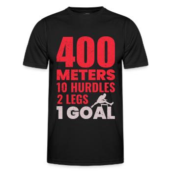 Hurdles Hurdling Hurdler Running Runner Athletes - Men's Functional T-Shirt - black - Front - AI Model Male 178 dark (178cm)