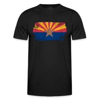Drapeau de l’Arizona - T-shirt sport Homme - noir - Devant - AI Model Male 178 dark (178cm)