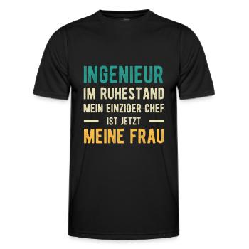 Ingenieur Spruch Witzig Ehepaar - Männer Funktions-T-Shirt - Schwarz - Vorne - AI Model Male 178 dark (178cm)
