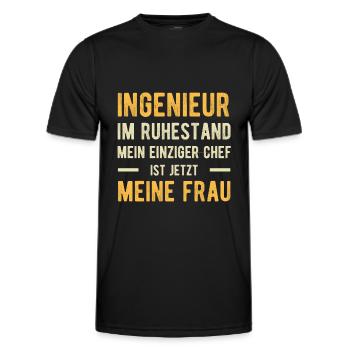 Ingenieur Lustiger Spruch Ehepaar - Männer Funktions-T-Shirt - Schwarz - Vorne - AI Model Male 178 dark (178cm)