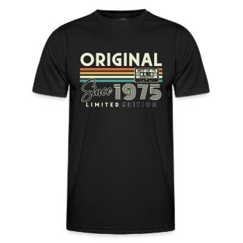 Original 1975 Vintage Vintage Rétro Anniversaire - T-shirt sport Homme - noir - Devant - AI Model Male 178 dark (178cm)
