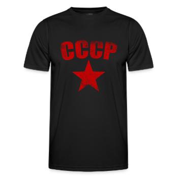 red star Soviet Union classic Vintage Retro - Men's Functional T-Shirt - black - Front - AI Model Male 178 dark (178cm)