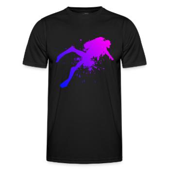 Plongée Plongée Libre Plongée Plongée Hommes - T-shirt sport Homme - noir - Devant - AI Model Male 178 dark (178cm)