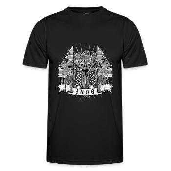 Indo- - T-shirt sport Homme - noir - Devant - AI Model Male 178 dark (178cm)
