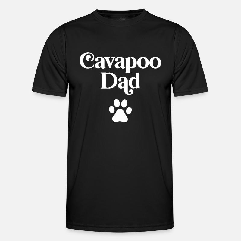 Cavapoo Vater - Männer Funktions-T-Shirt - Schwarz