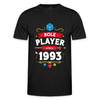 Rollenspieler seit 1993 - Männer Funktions-T-Shirt - Schwarz - Vorne - AI Model Male 178 dark (178cm)