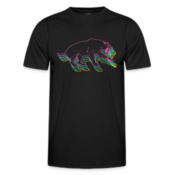 Sabre-toothed tiger - Men's Functional T-Shirt - black - Front - AI Model Male 178 dark (178cm)