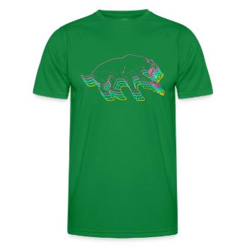 Säbelzahntiger - Männer Funktions-T-Shirt - Kelly Green - Vorne - AI Model Male 178 dark (178cm)