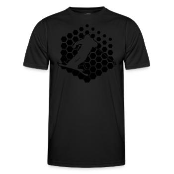 Slopestyle Damen Freestyle Ski Ski Freestyle - Männer Funktions-T-Shirt - Schwarz - Vorne - AI Model Male 178 dark (178cm)