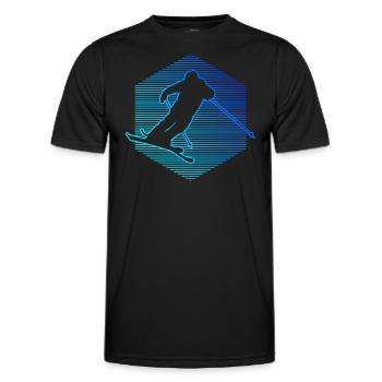Freestyle Ski Herren Ski Jumping Slopestyle - Männer Funktions-T-Shirt - Schwarz - Vorne - AI Model Male 178 dark (178cm)