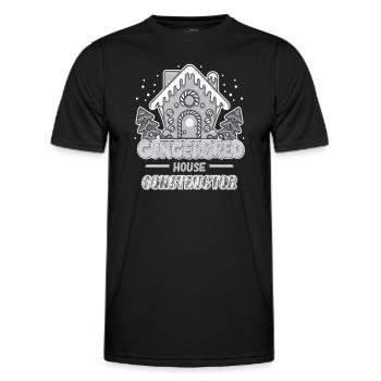 Lebkuchen Haus Konstrukteur Hersteller Geschenk - Männer Funktions-T-Shirt - Schwarz - Vorne - AI Model Male 178 dark (178cm)
