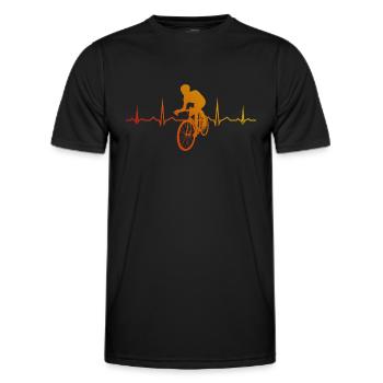 Rennradfahren Rennradfahrer Roadbike Herren - Männer Funktions-T-Shirt - Schwarz - Vorne - AI Model Male 178 dark (178cm)