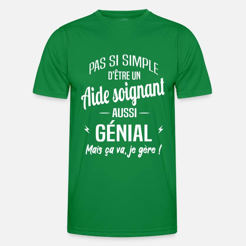Aide soignant T-shirt sport Homme
