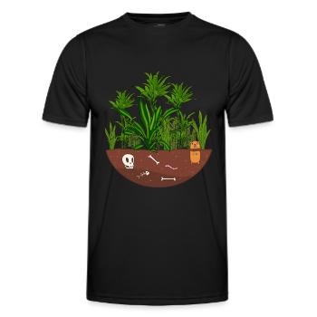Garten Dschungel Pflanzen - Männer Funktions-T-Shirt - Schwarz - Vorne - AI Model Male 178 dark (178cm)