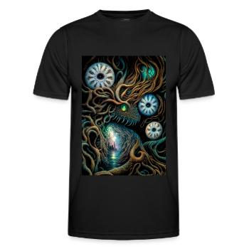 Enraciné IV - T-shirt sport Homme - noir - Devant - AI Model Male 178 dark (178cm)