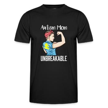Autism Mom Unbreakable Autistic Child Support - Männer Funktions-T-Shirt - Schwarz - Vorne - AI Model Male 178 dark (178cm)