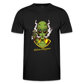 Hakuna Marijuana Funny Weed Smoking Pothead THC - Männer Funktions-T-Shirt - Schwarz - Vorne - AI Model Male 178 dark (178cm)