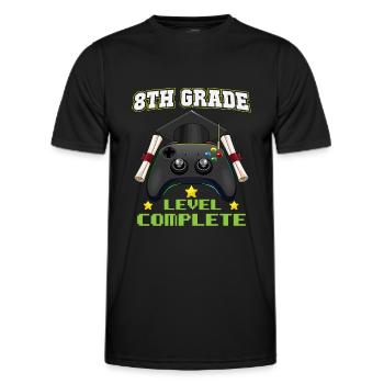 8th Grade Level Complete Middle School Graduation - Men's Functional T-Shirt - black - Front - AI Model Male 178 dark (178cm)