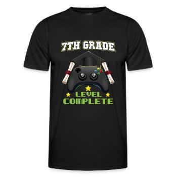 7th Grade Level Complete Middle School Graduation - Men's Functional T-Shirt - black - Front - AI Model Male 178 dark (178cm)