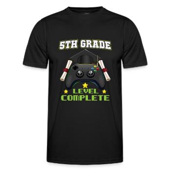 5th Grade Level Complete Middle School Graduation - Men's Functional T-Shirt - black - Front - AI Model Male 178 dark (178cm)