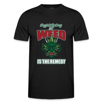 La lutte est l’ennemi, mais l’herbe est le remède - T-shirt sport Homme - noir - Devant - AI Model Male 178 dark (178cm)