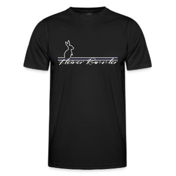hase kleiner rammler männer fun sprüche single - Männer Funktions-T-Shirt - Schwarz - Vorne - AI Model Male 178 dark (178cm)