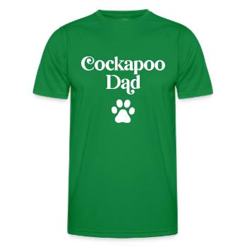 Cockapoo Dad - Men's Functional T-Shirt - kelly green - Front - AI Model Male 178 dark (178cm)