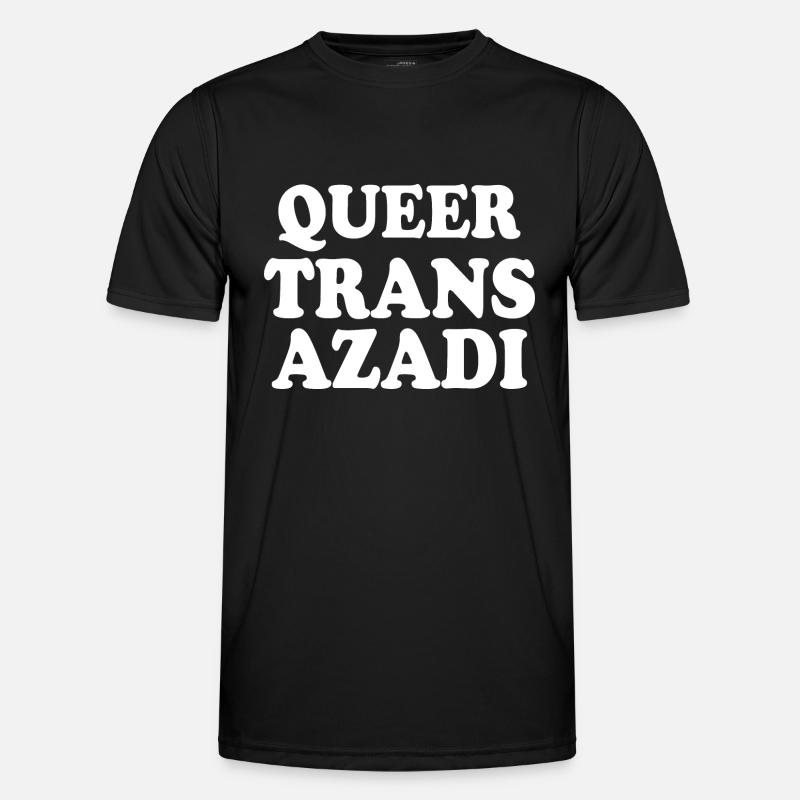 Queer trans azadi - Men's Functional T-Shirt - black