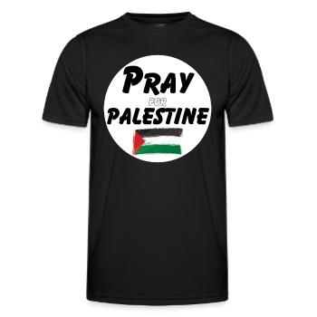 Pray for the Palestinians | Pray for Palestine - Men's Functional T-Shirt - black - Front - AI Model Male 178 dark (178cm)