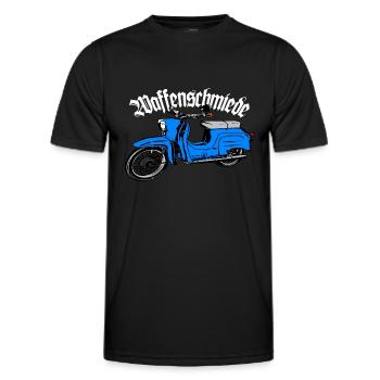 Simson Schwalbe Moped DDR Moped - Männer Funktions-T-Shirt - Schwarz - Vorne - AI Model Male 178 dark (178cm)