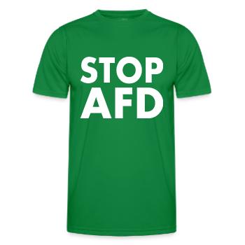 Stop afd - Männer Funktions-T-Shirt - Kelly Green - Vorne - AI Model Male 178 dark (178cm)