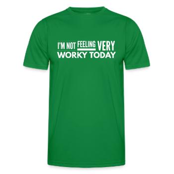 Je ne me sens pas très travailleur aujourd’hui - T-shirt sport Homme - vert - Devant - AI Model Male 178 dark (178cm)