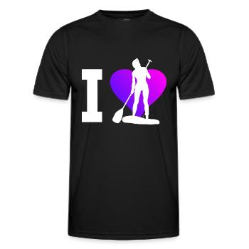 Standup Paddling Standup Paddle Sup Standup Paddle - Men's Functional T-Shirt - black - Front - AI Model Male 178 dark (178cm)