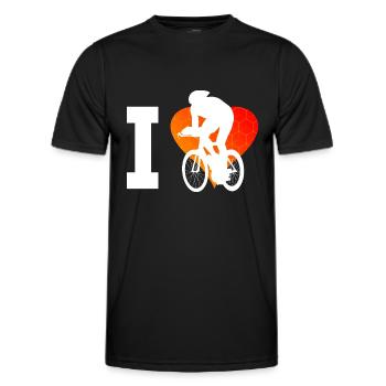 Cyclisme sur route hommes course cycliste vélo de route - T-shirt sport Homme - noir - Devant - AI Model Male 178 dark (178cm)