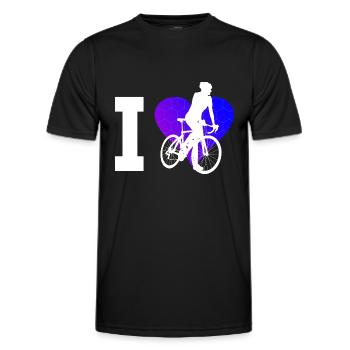 Vélo de route pour femmes Vélo de route Vélo de route Vélo de route - T-shirt sport Homme - noir - Devant - AI Model Male 178 dark (178cm)