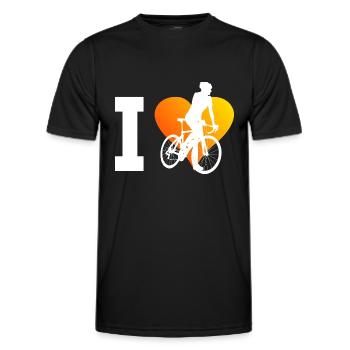 Vélo de route Vélo de route Cycliste de route Hommes Femmes - T-shirt sport Homme - noir - Devant - AI Model Male 178 dark (178cm)