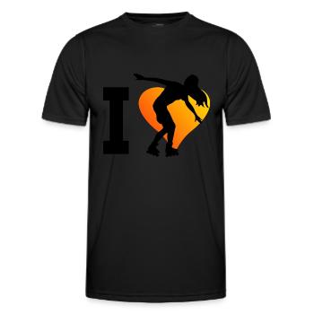 Rollerskate Roller Skating Rollschuhlaufen - Männer Funktions-T-Shirt - Schwarz - Vorne - AI Model Male 178 dark (178cm)