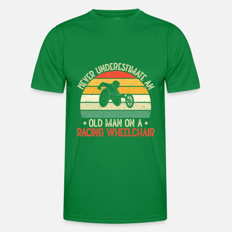 Fauteuil roulant de course masculin T-shirt sport Homme