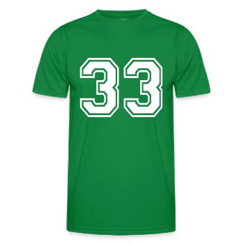 33 - T-shirt sport Homme - vert - Devant - AI Model Male 178 dark (178cm)