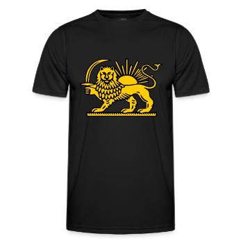Iran löwe - Männer Funktions-T-Shirt - Schwarz - Vorne - AI Model Male 178 dark (178cm)
