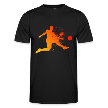 Women's Football Men Footballers Football Games - Men's Functional T-Shirt - black - Front - AI Model Male 178 dark (178cm)
