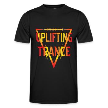 Uplifting Trance Font Gradient - Trance Music - Men's Functional T-Shirt - black - Front - AI Model Male 178 dark (178cm)