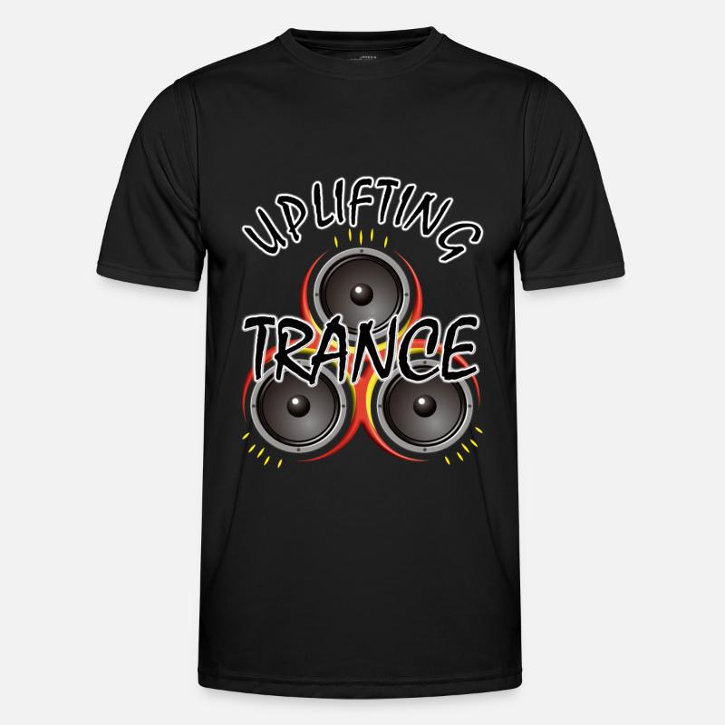 Uplifting Trance with Speaker - Music - Men's Functional T-Shirt - black