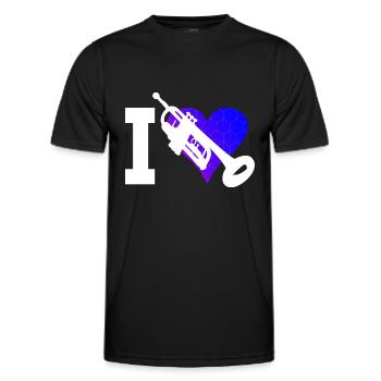 Trompetenspieler Damen Trompeten Spieler - Männer Funktions-T-Shirt - Schwarz - Vorne - AI Model Male 178 dark (178cm)