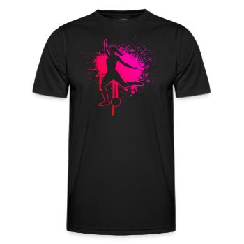 Damen Fussballspielen Fussballspieler Fussballer - Männer Funktions-T-Shirt - Schwarz - Vorne - AI Model Male 178 dark (178cm)