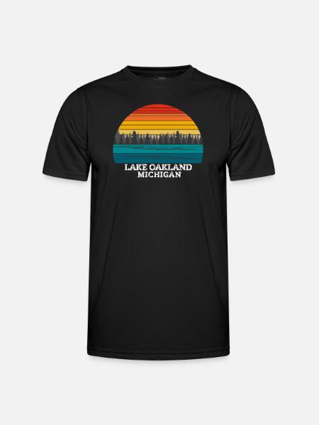 Lake Oakland Michigan - Men's Functional T-Shirt - black