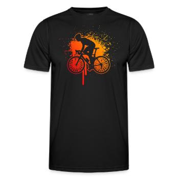 Women's Road Bike Road Bike Road Bike Road Cyclist - Men's Functional T-Shirt - black - Front - AI Model Male 178 dark (178cm)