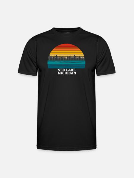 Ned Lake Michigan - Men's Functional T-Shirt - black